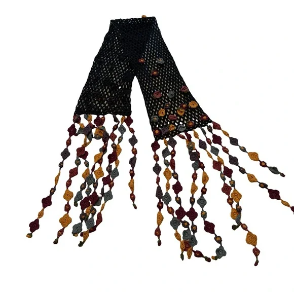 Rare Vintage Vivienne Tam Crochet Scarf - Picture 11 of 14